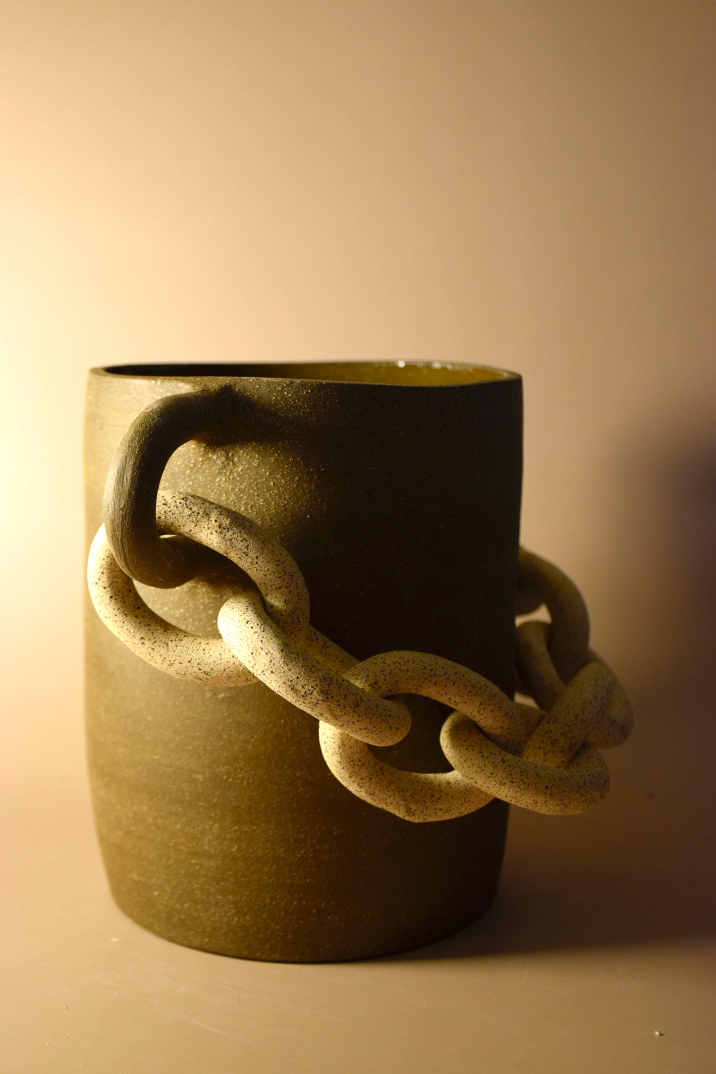 large brown chain vessel
