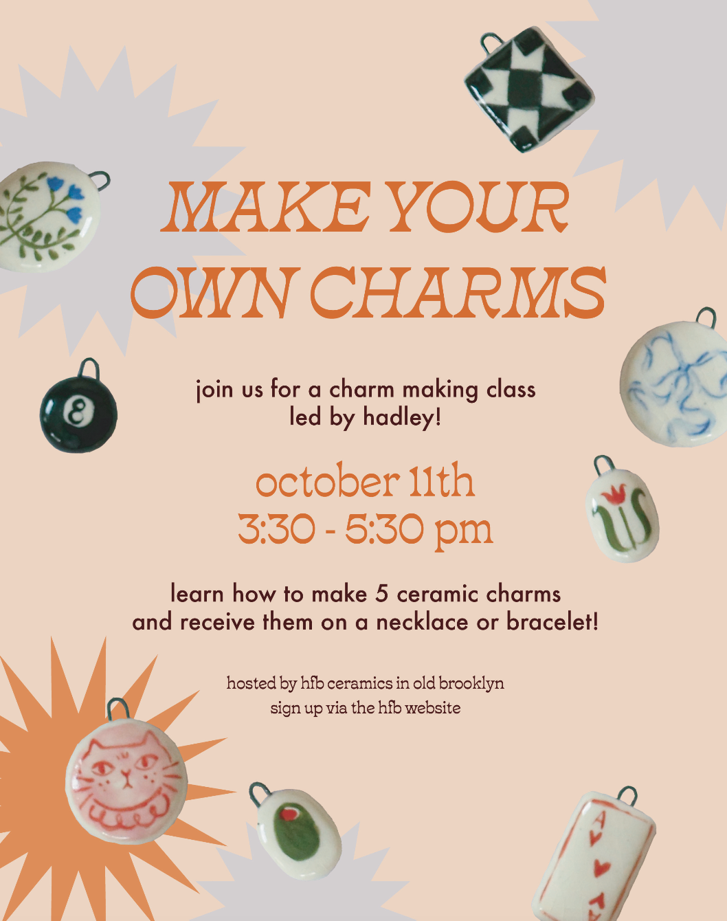 charm workshop with From Hadley!