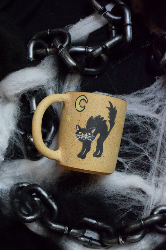 black cat mug