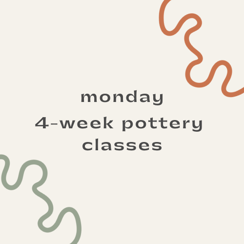 4-week pottery course - mondays!